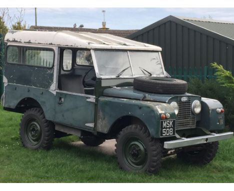 EXTRA LOT:  A 1954 Land Rover Series I 86" hard top, registration MSK 508, chassis number 47101075, green. The iconic and gro