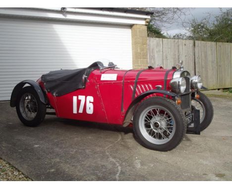 A 1932 Austin 7 Super Accessories bodied Super Sports race car special, registration number VK 7167, red with black wings. Su