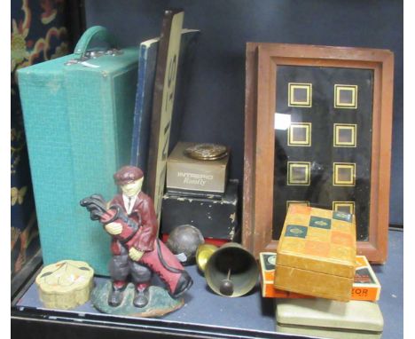 Collectables - to include cream and brown enamelled bus destination sign "St Ives", late 19th century servant's bells, brass 