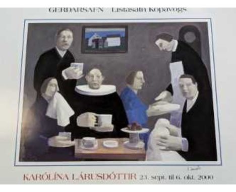 Karólína Lárusdóttir (1944-2019) An unframed posterSigned 'K Larusdottir' (lower right), unframed49.5 x 63cm