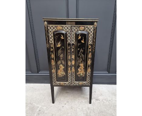 A vintage chinoiserie side cabinet, 47.5cm wide.&nbsp; 