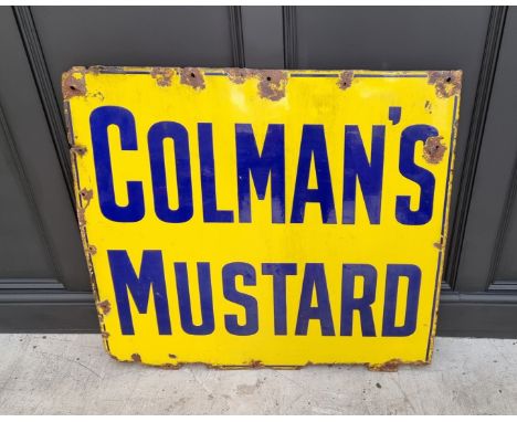 A vintage enamel 'Colman's Mustard' sign, 91 x 96.5cm 