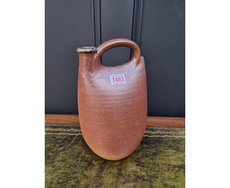 Studio Pottery:&nbsp;a John Leach for Muchelney pottery cider flagon, stamped and dated '89, 28cm high.&nbsp; 
