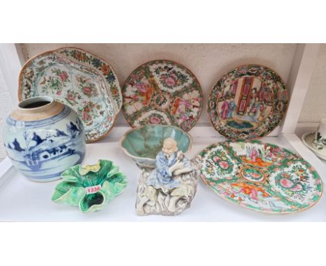 A collection of Chinese Canton enamel and other items, mostly 19th century. (8) 
