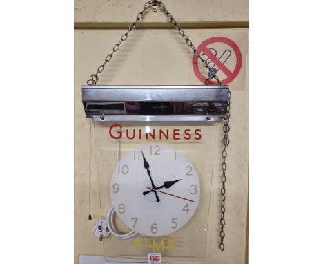 Advertising:&nbsp;a vintage Guinness timepiece, 43cm high.&nbsp; 