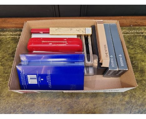 A collection of vintage pens and similar, to&nbsp;include a Conway Stewart 15, with 14ct gold nib, most boxed. 