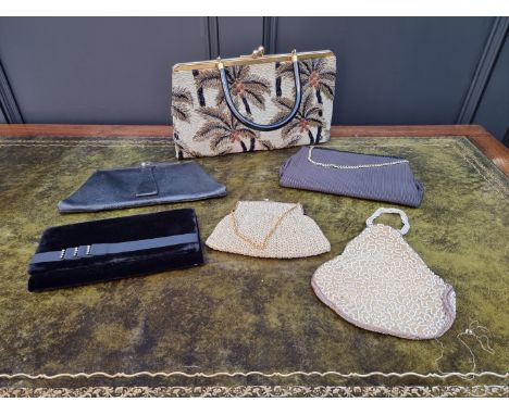 A small collection of vintage handbags and purses, to include beadwork examples. (6) 