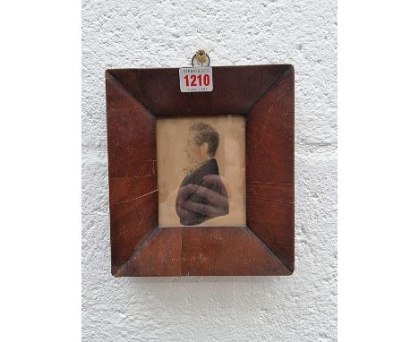 English School, second quarter 19th century, a pair of portrait miniatures profiles, watercolour, 13 x 10cm. (2) 