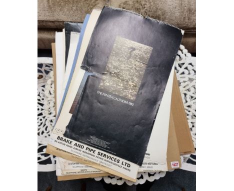 A collection of vintage Mintex and other calendars.&nbsp; 