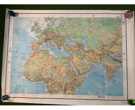 Four maps written' 10-64 Printed by the Army Map Service, Corps of Engineers 1101 Edition 9-AMS', 100 x 139cm. Estimate: £50-