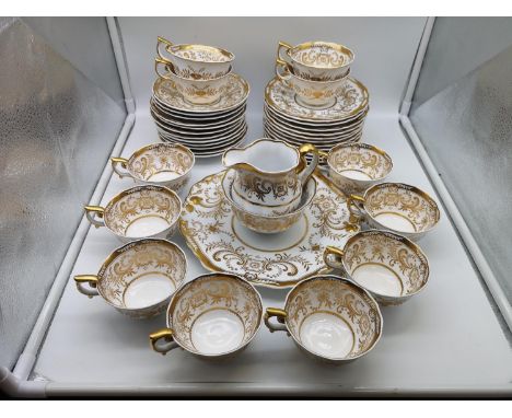 A 39 piece gilt design tea set by Spode