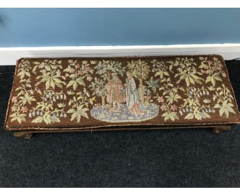 Long Tapestry foot stool L 90cm W32 H 20cm 