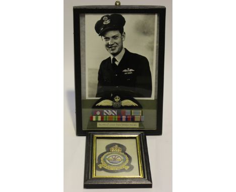 A collection of photographs, copies of photographs and other memorabilia relating to 617 Squadron, including a framed miniatu