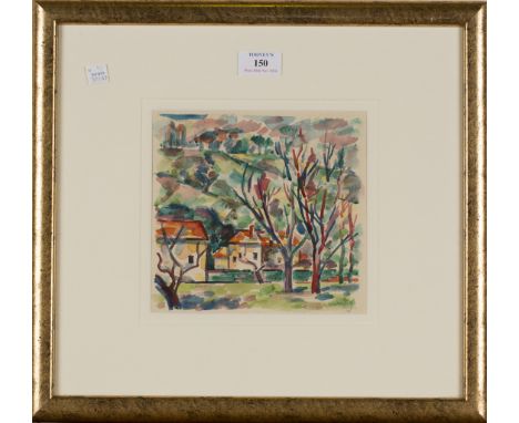 Michael Canney - Italian Landscape, mid-20th Century watercolour, signed with estate stamp, approx 18cm x 19cm.