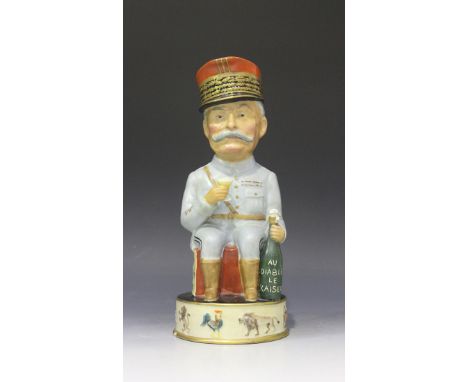 A Wilkinson Ltd military toby jug, circa 1918, designed by Sir Francis Carruthers Gould, modelled as Marshall Ferdinand Foch,