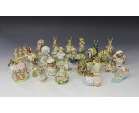 Three Beswick Beatrix Potter's figures, comprising 'Mr Jeremy Fisher', 'Timmy Tiptoes', and 'Tailor of Gloucester', all BP-2,