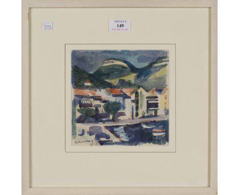 Michael Canney - Italian Landscape, mid-20th Century watercolour, signed with estate stamp, approx 17cm x 17cm.