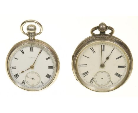 Two silver cased pocket watches Including a Kudos pocket watch, Swiss movement, Birmingham, 1937, together with a second watc