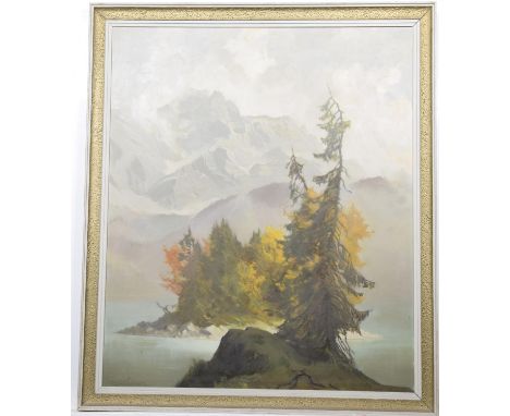 Alf Knocker (German 20th Century) ‘Kofel’ Oil on canvas, signed lower left corner, framed, 101cm x 84.5cm. 