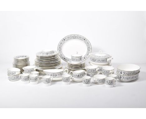 A Royal Worcester 'Padua' part dinner and coffee service Comprising of approximately eight coffee cans and saucers, milk jug 