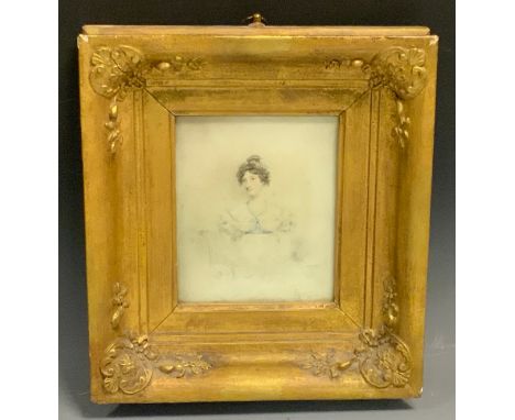 English School (early 19th century)Portrait of Jane Wilkinson, daughter of R Williamson of Kirk Ellasigned, B*hnes,. dated 18