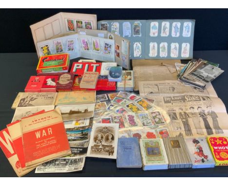Playing Cards;  cigarette cards;  postcards, including shipping';  Army Bureau War pamplets 