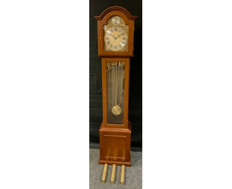 A Franz Hermle longcase clock, Hermle 451-033 AH Westminster chime movement, three weights, 170cm tall. 