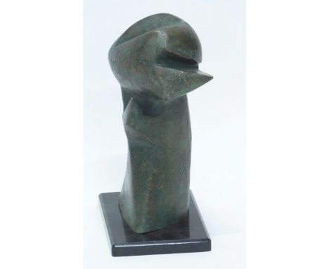 Edoardo Villa (1915-2011). Bronze male form sculpture, sculptures marks near base, 35cm high. 