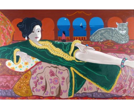 LOWELL DOBBS (B.1938) OIL PAINTING ON CANVAS "The Sapphire Ring" Signed and dated (2)011 21" x 31 ½" (53.3cm x 80cm)