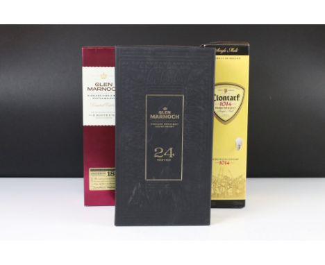 Whisky - Boxed Clontarf 1014 Single Malt Irish Whisky, Boxed Glen Marnoch 18 year Limited Edition Single Malt Scotch Whisky a
