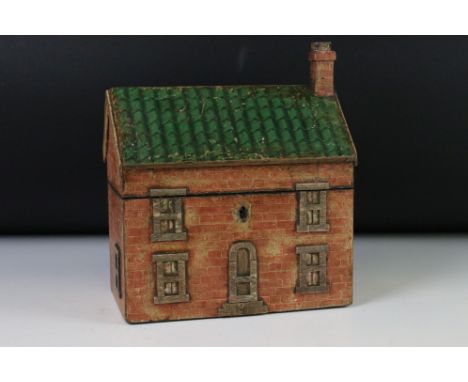19th century Tea Caddy in the form of a Cottage 