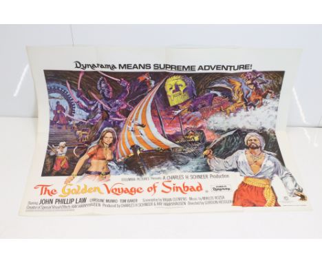 A vintage Quad poster "The Golden Voyage of Sinbad", Released by Columbia-Warner. 