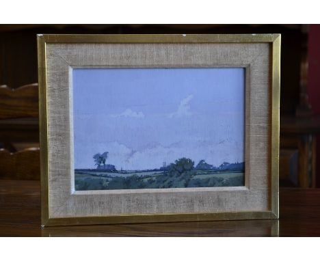 Jeff Pickering R.B.A,A Norfolk Summers day,inscription to verso, acrylic on panel, 22cm x 15cm, framed
