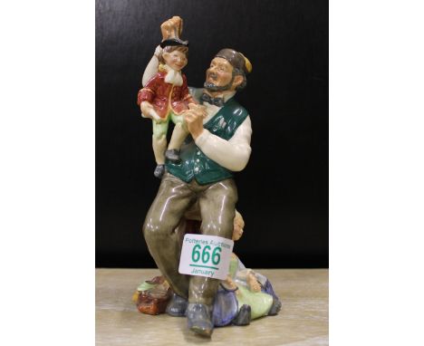 Royal Doulton Character Figure Puppet MaKer HN2253: hairline to base and broken arm