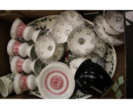 A mixed collection of items to include: Portmeirion Serving platter, Royal Grafton Cups &amp; Saucers etc 