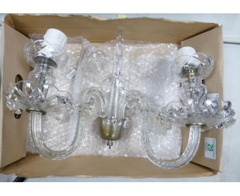 Cut Glass Electric luster wall sconce / light fitting 