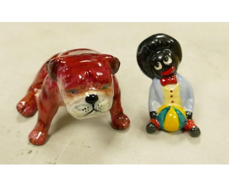 Carltonware Small Pottery advertising Figure&amp; similar Bulldog(2) 