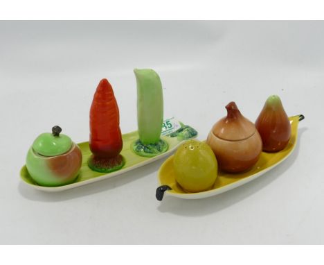 Carltonware Novelty Vegetable theme cruet sets(2) 