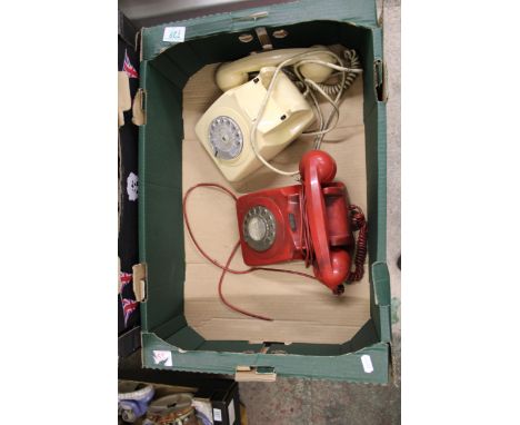 Two vintage telephones: (2). 