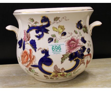 Mason Mandalay Patterned Cauldron Planter: height 18cm 