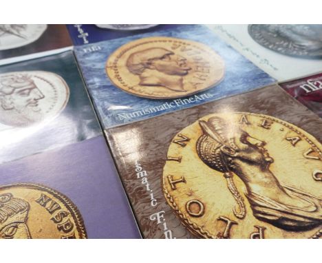 9 x Numismatic Fine Art auction catalogues: Comprehensive top level Greek and Roman coin auctioneers illustrated catalogues f