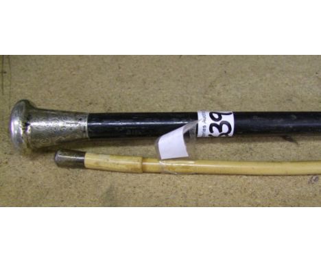 Silver Topped Swagger Stick &amp; Similar Cane(2) 