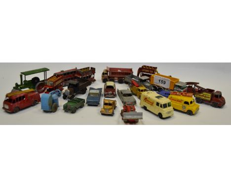 Lesney - various die-cast models including Evening News no. 42, T.V. Service, Rentaset no.62, Bedford Wreck Truck with cast n