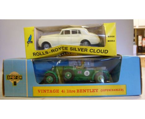 Diecast model vehicles, viz. a Tri-ang Spot On Vintage Bentley  boxed; and a Budgie Rolls-Royce Silver Cloud  boxed