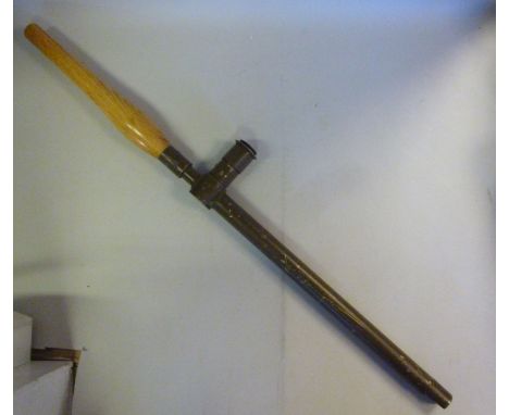 A Great War, MK1V Periscope, in painted khaki on brass, on a turned beech handle, inscribed R&J Beck, No.19321  23''L overall