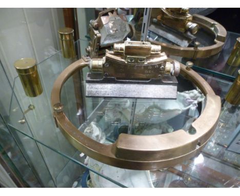 Early/mid 20thC brass WD issue instruments of measurement and related objects of purpose: to include an adjustable level and 