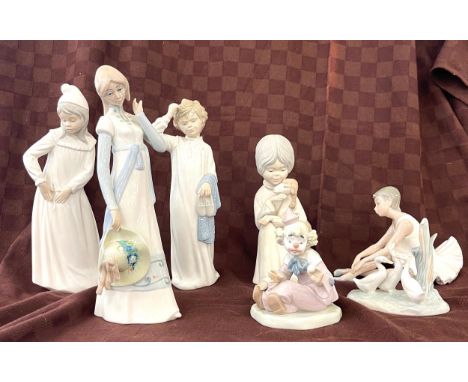 Selection of Nao and Casades etc figures , ballerina figure as damaged hand, otherwise good condition 