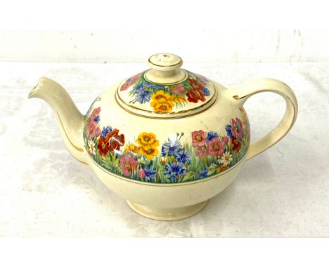 Clarice Cliff. A J Wilkinson Honey glaze Radiance teapot, good overall condition 