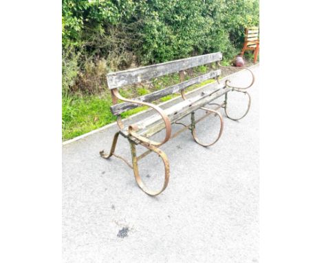 Vintage garden bench, in need of repair, Height 28 inches, Length 72 inches, 