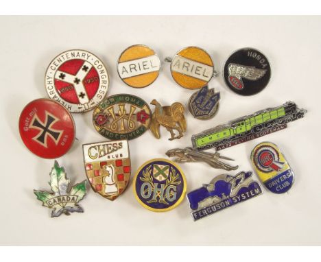 BADGES Various enamel & other pin badges.(15)